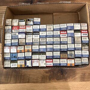 Lot of  76 Vacuum Tubes Various Part Numbers Various Brands